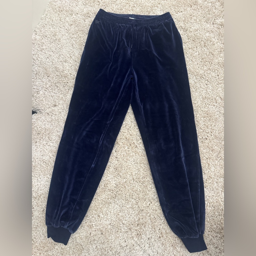 Lacoste Navy Blue Velour Pants